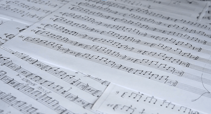 a composer's music sheet