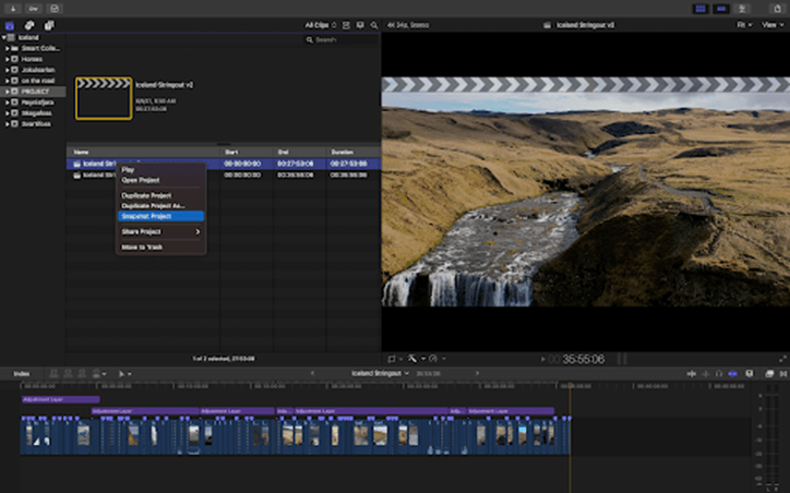 shapshot in fcpx