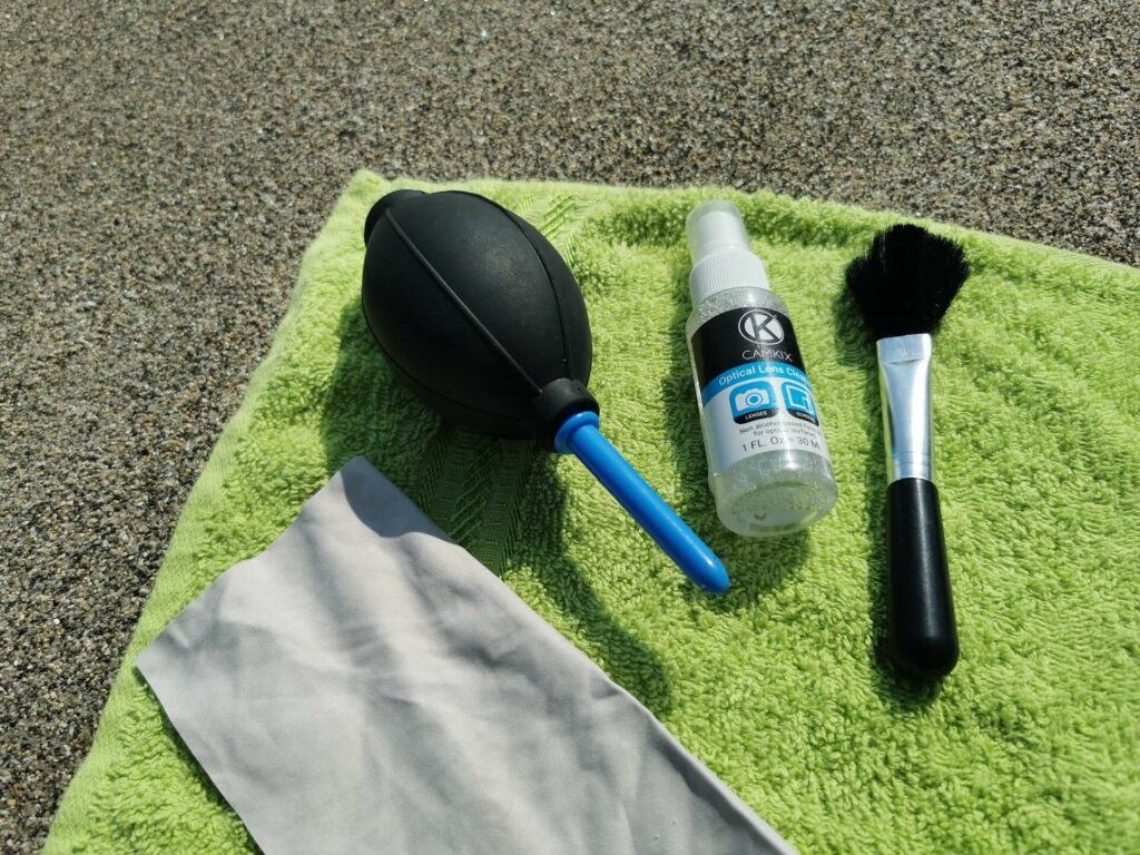 cleaning kit for your gear after a beach shoot