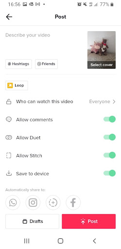 how to edit tiktok videos posting