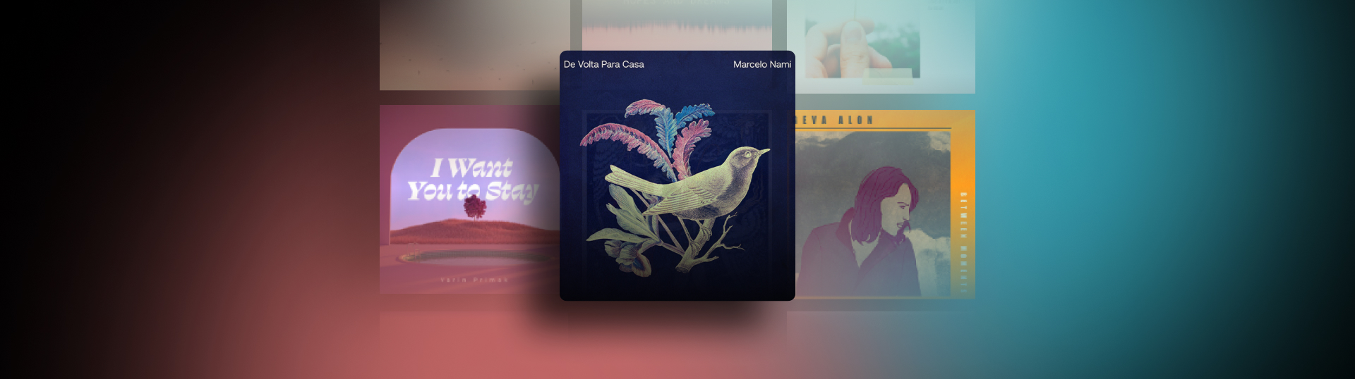 Images of music albums with a springtime theme