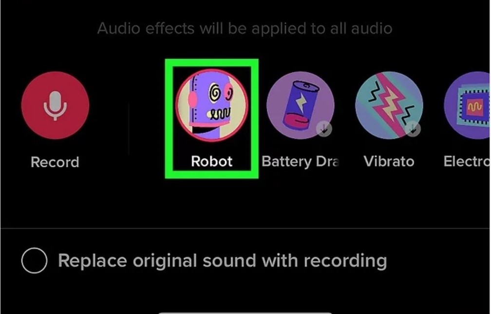 How to add Voice Effects on Tiktok - Step 4
