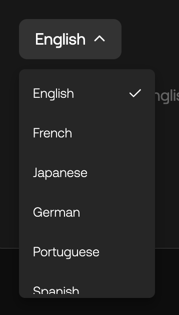 Selecting the right language to match your script for your text input