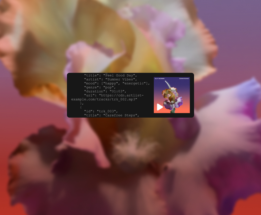 Your fast track to better app audio with the Artlist Music API