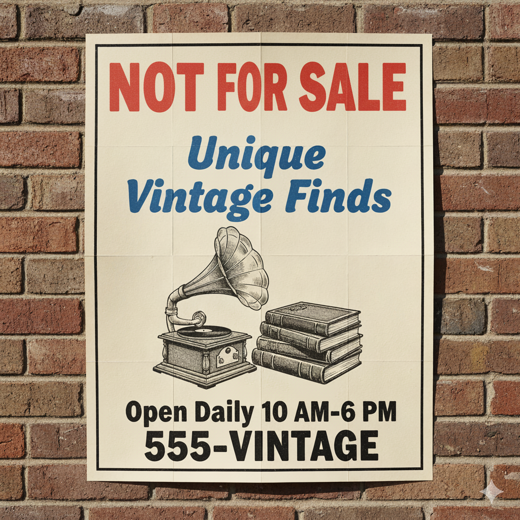 AI image of a sign that has been edited to say not for sale 